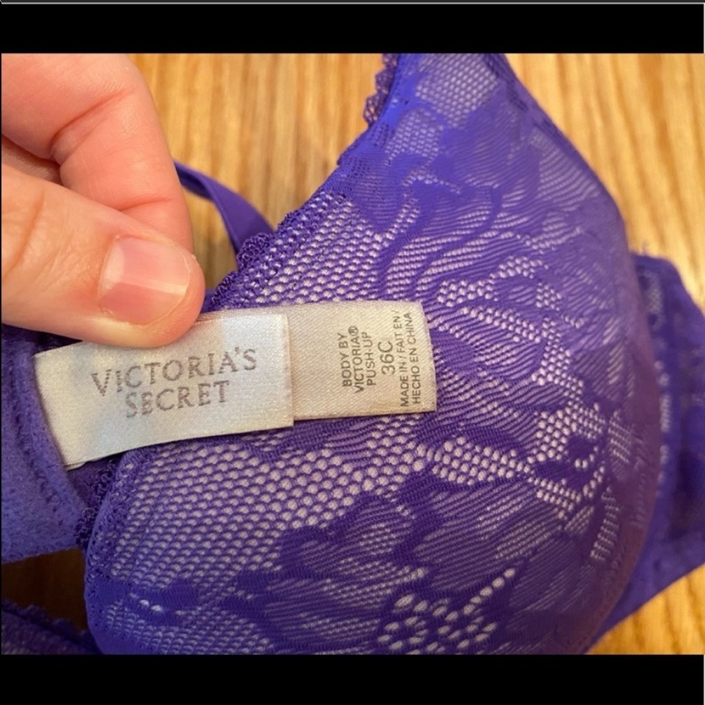 Victoria’s Secret Dark Purple Push-up Lace Bra 💜 - Picture 3 of 4